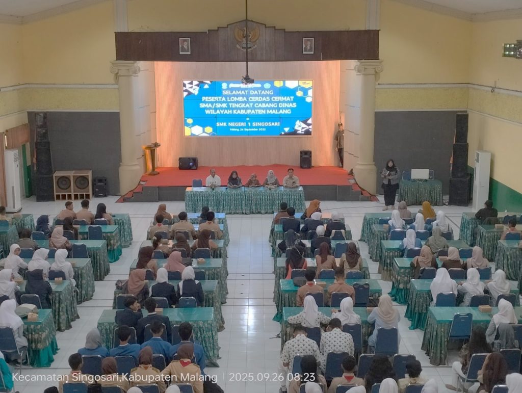 SMK Negeri 1 Singosari Dipercaya Menjadi Tuan Rumah Lomba Cerdas Cermat SMA/SMK Tingkat Cabang Dinas Pendidikan Wilayah Kabupaten Malang