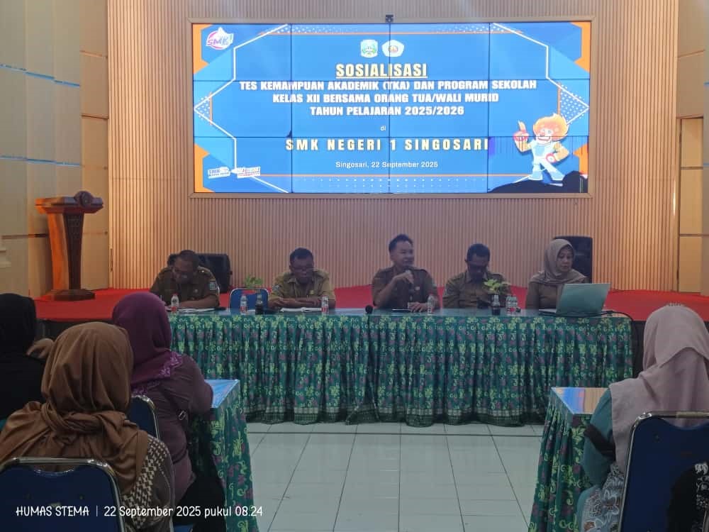 SOSIALISASI WALI MURID KELAS X, XI, DAN XII SMK NEGERI 1 SINGOSARI: MEMBANGUN PEMAHAMAN BERSAMA TENTANG PROGRAM SEKOLAH