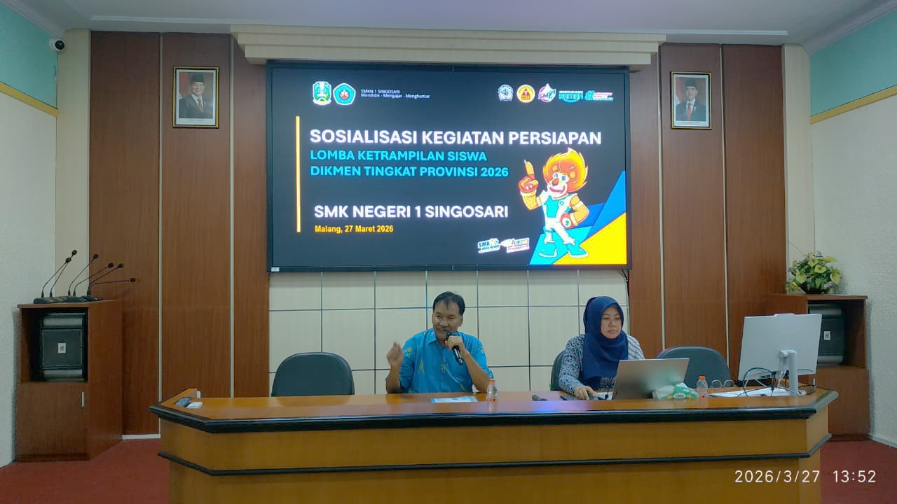 Rapat Koordinasi Persiapan LKS Dikmen Tingkat Provinsi 2026, SMKN 1 Singosari Matangkan Kesiapan Peserta
